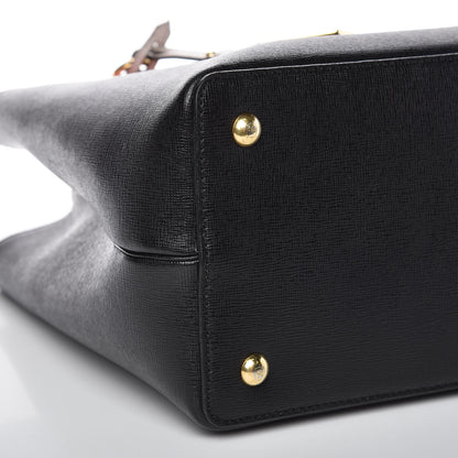 Fendi Vitello Elite Monster Petite 2Jours Tote Multicolor Black Grigio Polvere Multicolor 11 of 11
