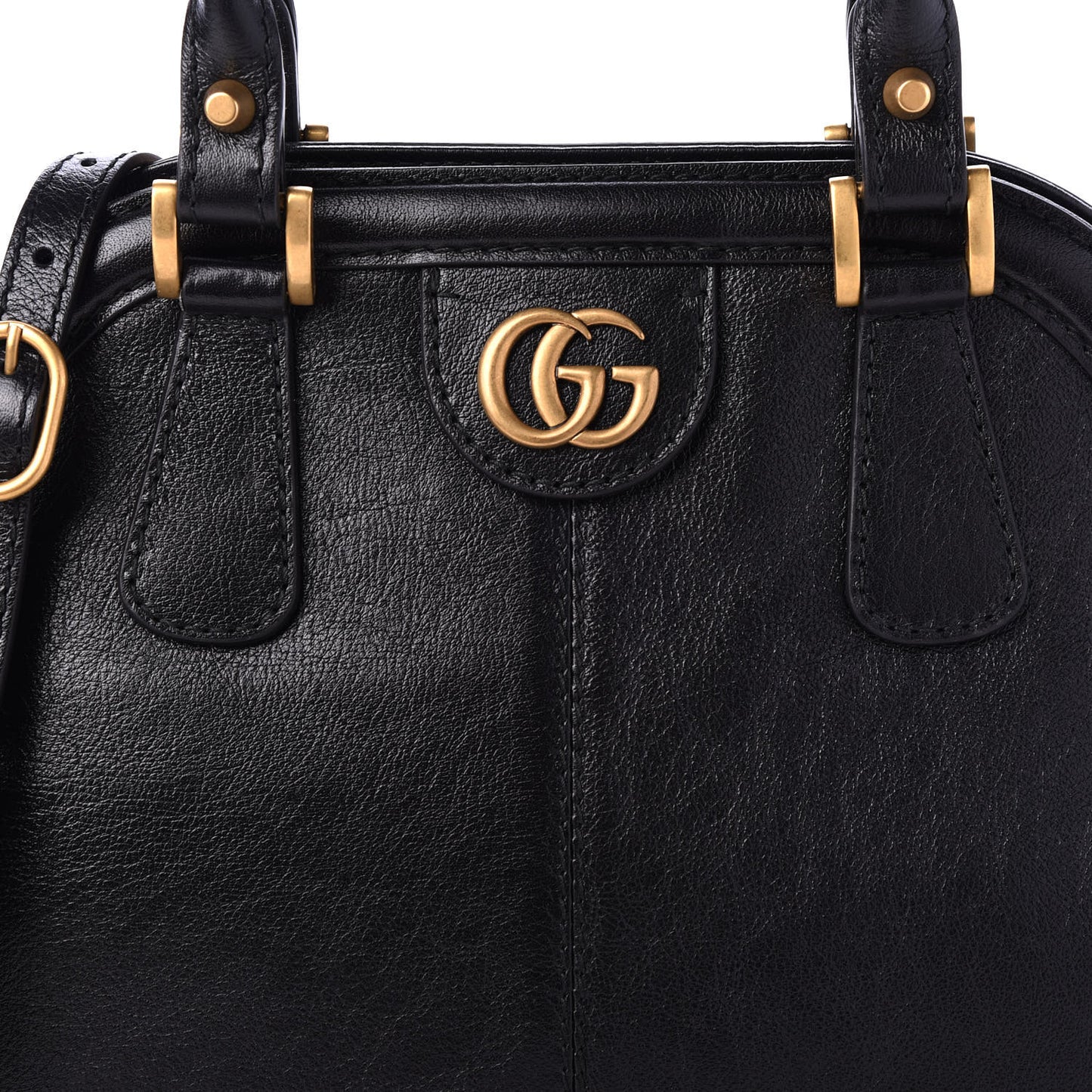 Calfskin Medium Re(Belle) Top Handle Bag Black