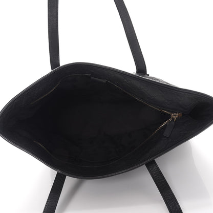 Gucci Guccissima Medium Zippered Shopping Tote Black 5 of 15