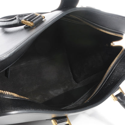 Saint Laurent Smooth Calfskin Medium Monogram Cabas Black 6 of 10
