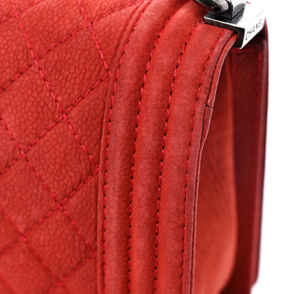Chanel Iridescent Caviar Quilted Medium Boy Flap Red 18 of 21