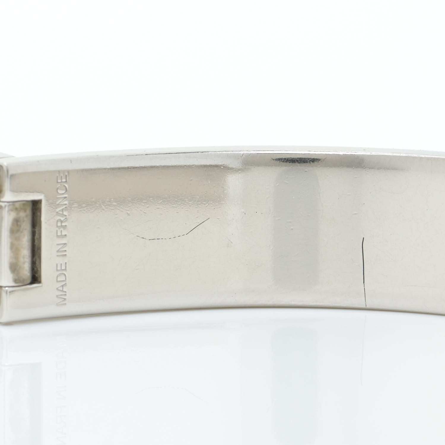 Hermes Enamel Narrow Clic Clac H Bracelet PM White 10 of 11