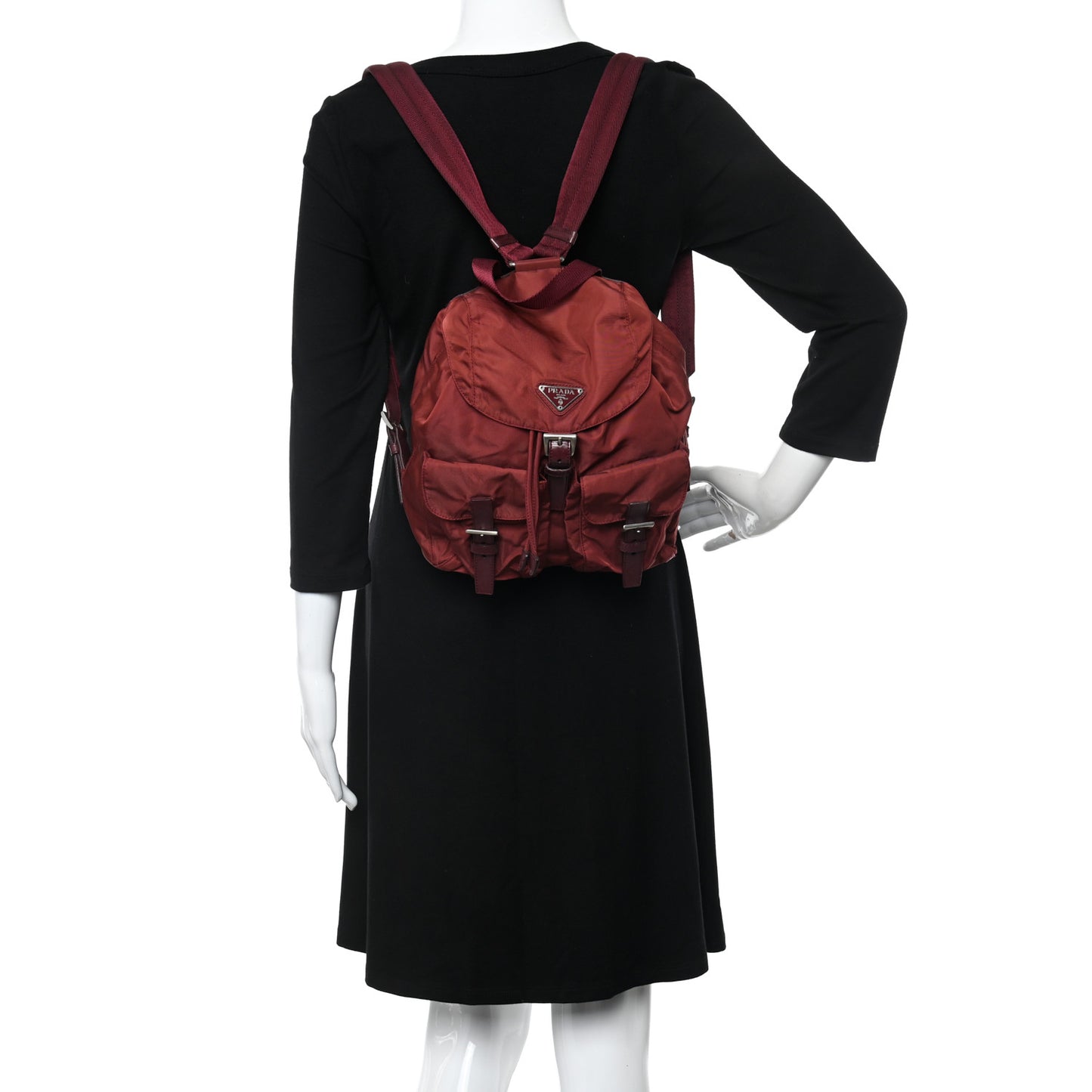 Nylon Vela Small Backpack Rosso
