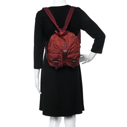 Prada Nylon Vela Small Backpack Rosso 2 of 15