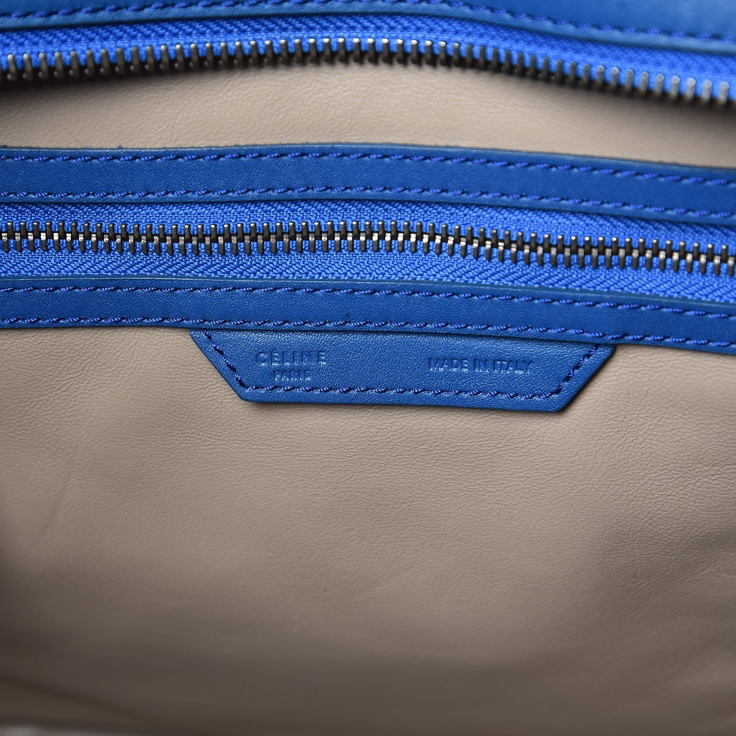 Celine Smooth Calfskin Suede Mini Luggage Royal Blue 6 of 19