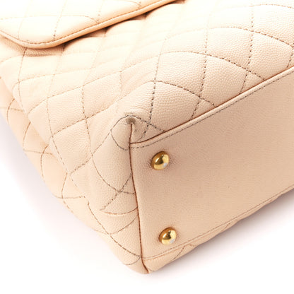 Chanel Caviar Quilted Large Coco Handle Flap Beige 10 of 15