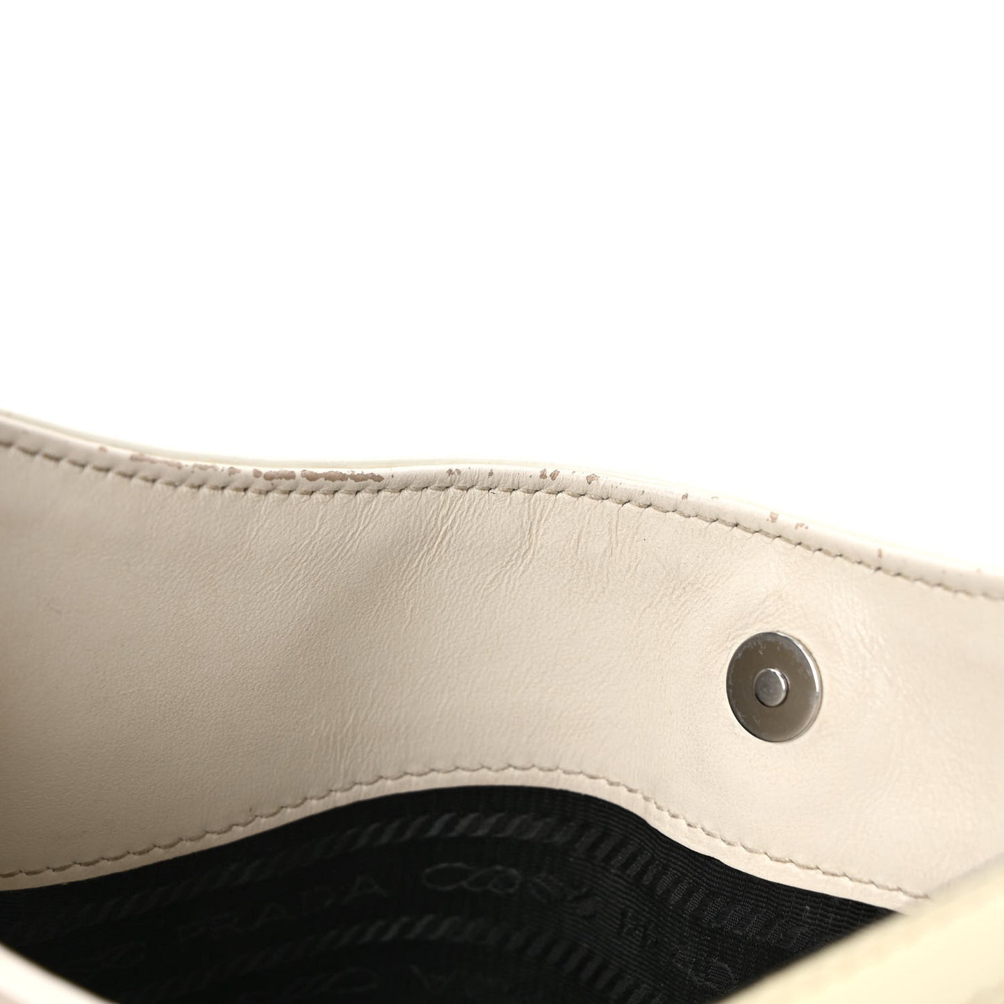 Spazzolato Cleo Shoulder Bag White Black