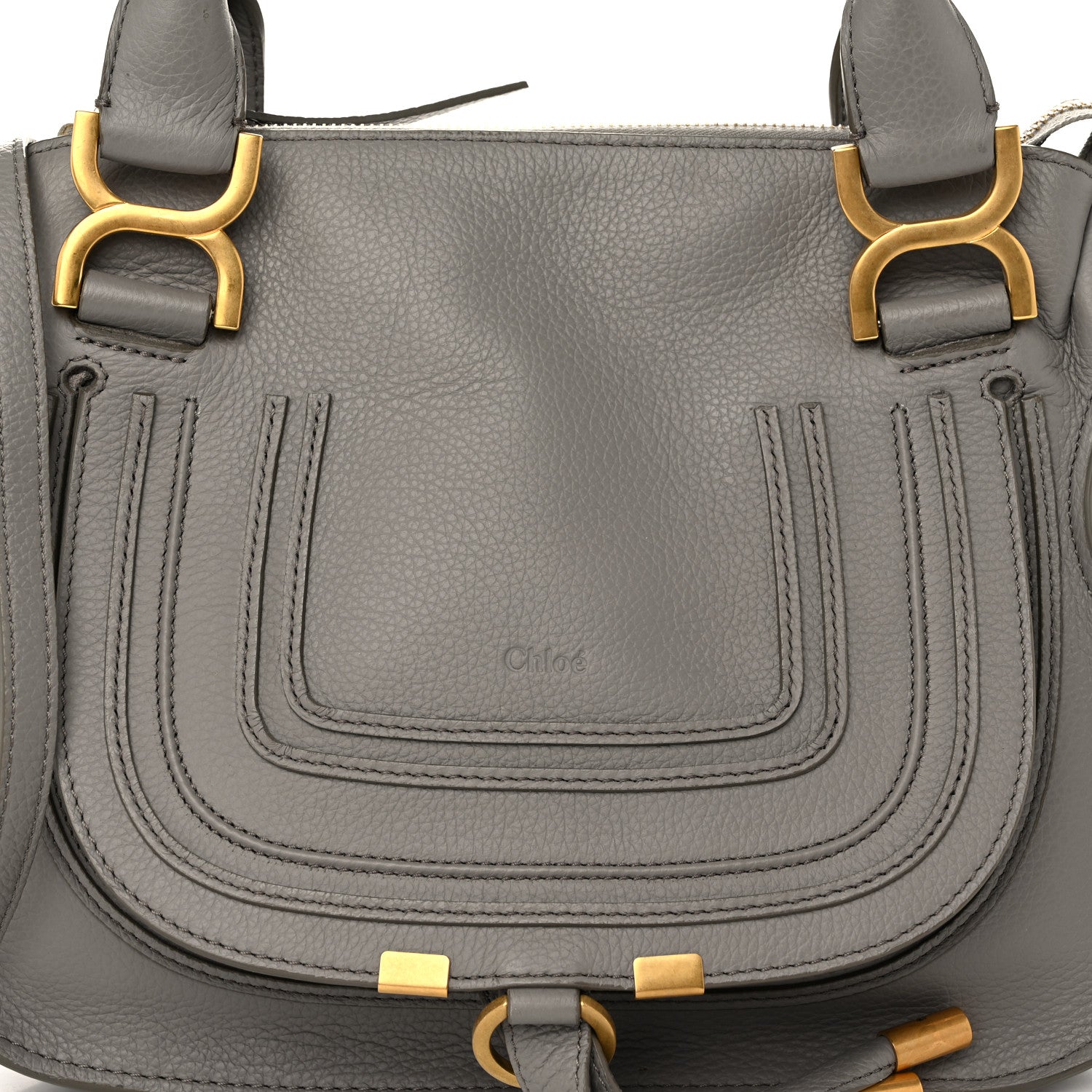 Chloe Calfskin Small Marcie Satchel Cashmere Grey 8 of 10