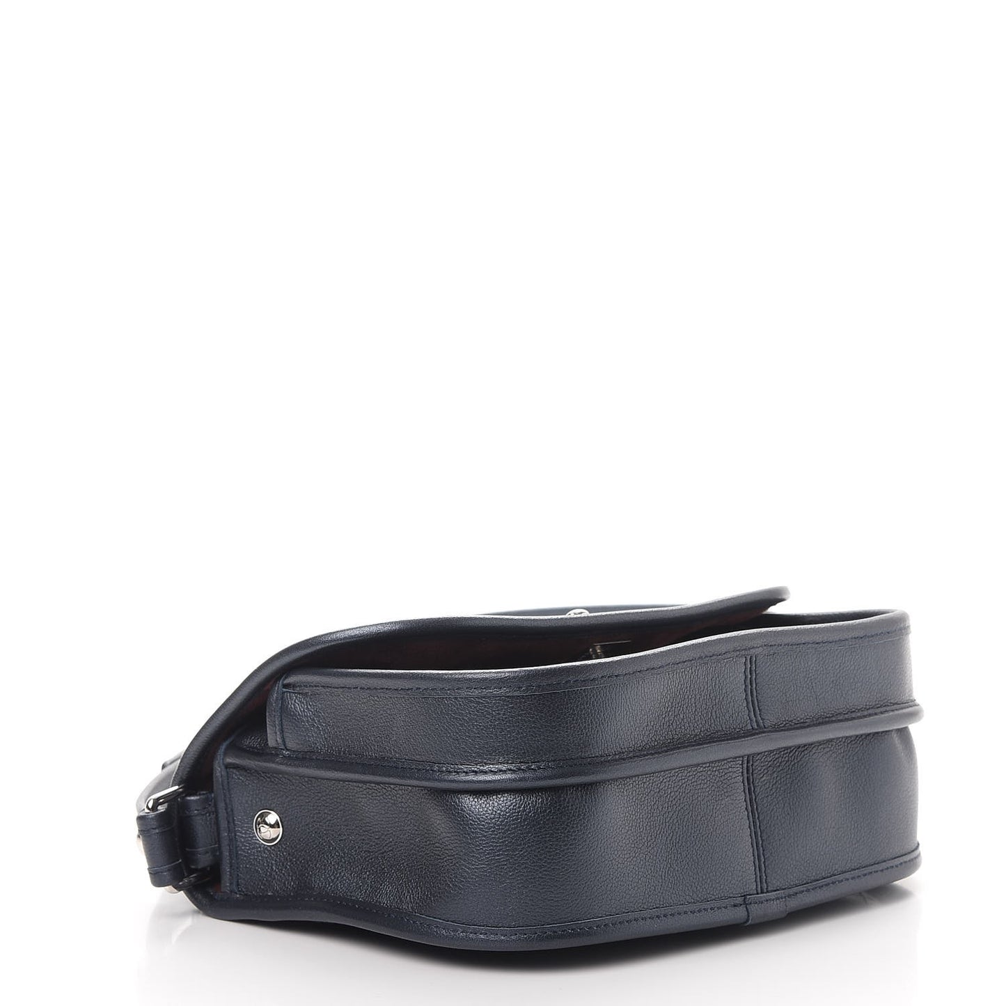 Metallic Calfskin Quilted Jungle Stroll Messenger Bag Navy