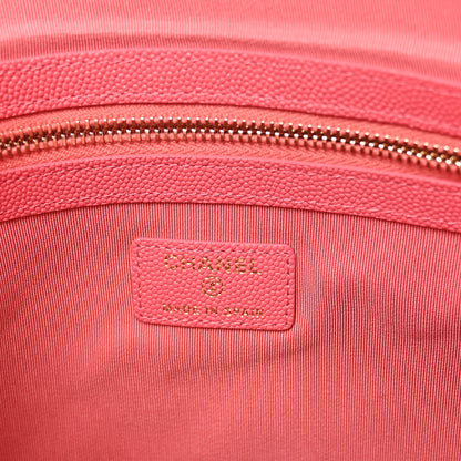 Chanel Caviar Quilted Medium Vintage Mademoiselle Cosmetic Case Pink 6 of 7