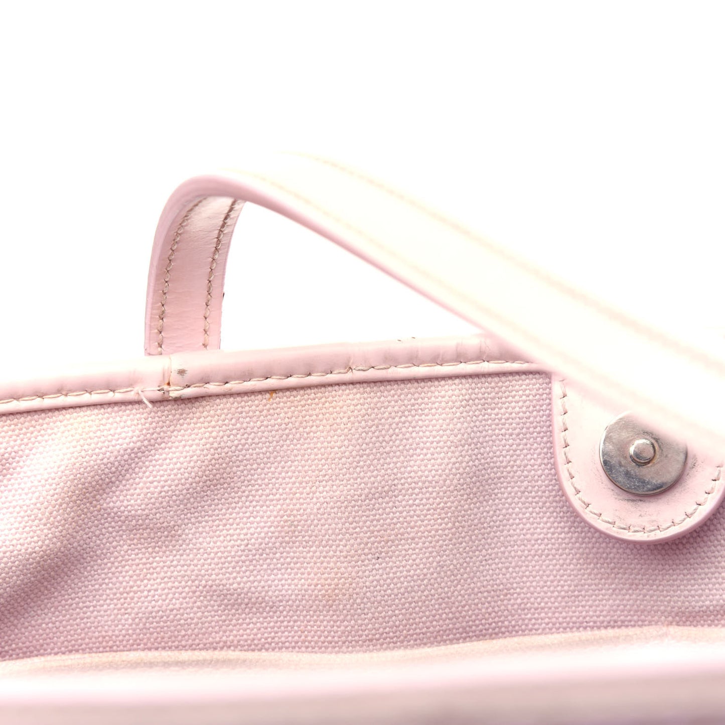 Coated Canvas Cannage Panarea Shopping Tote Pink