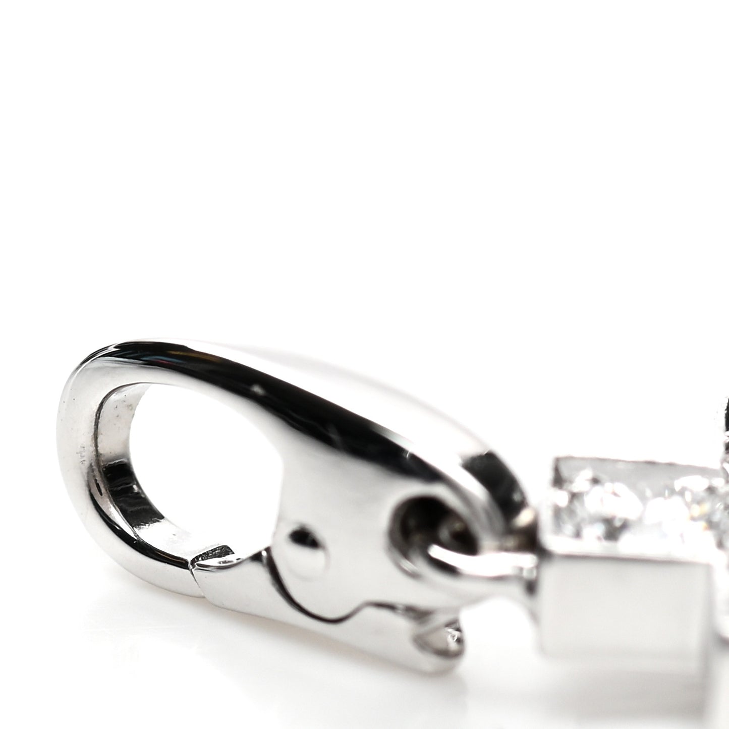 18K White Gold Diamond .84ctw Cross Charm Pendant
