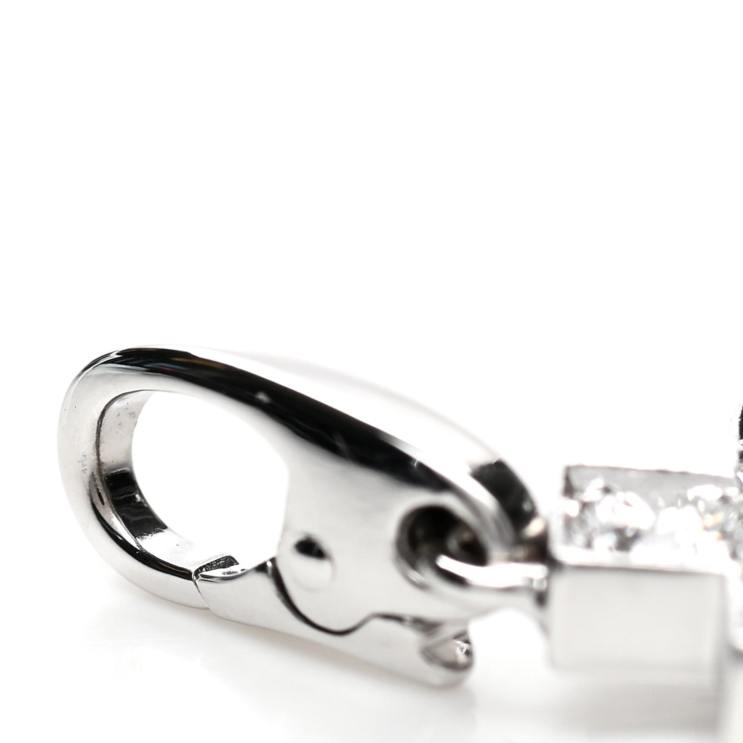 Cartier 18K White Gold Diamond .84ctw Cross Charm Pendant 7 of 8