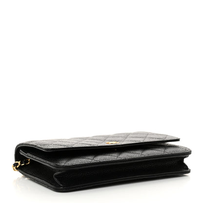 Chanel Caviar Quilted Wallet On Chain WOC Black 4 of 12