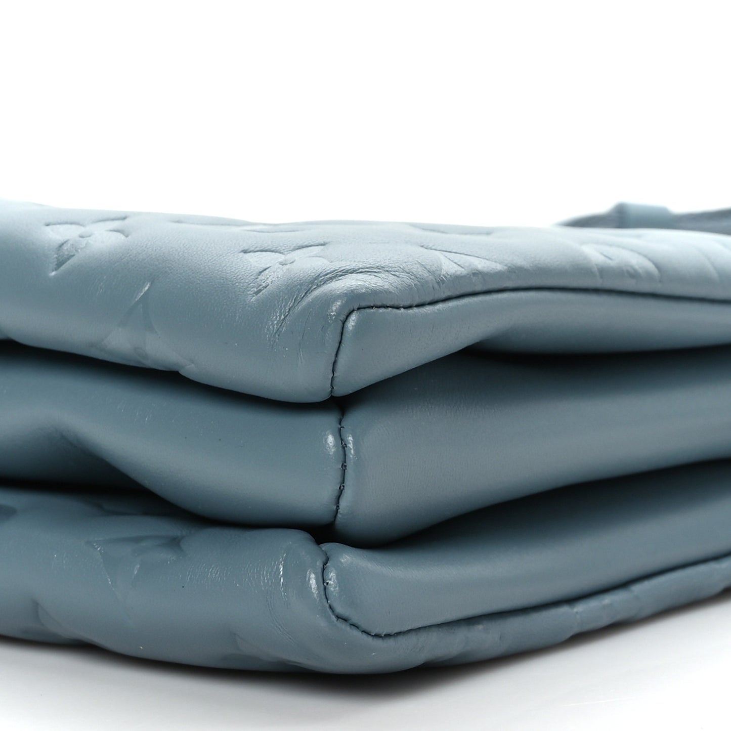 Lambskin Embossed Monogram Coussin PM Blue Glacier