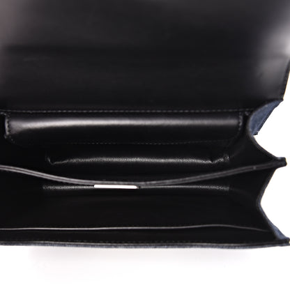Prada Denim City Calf Cahier Bag Blue Black 5 of 9