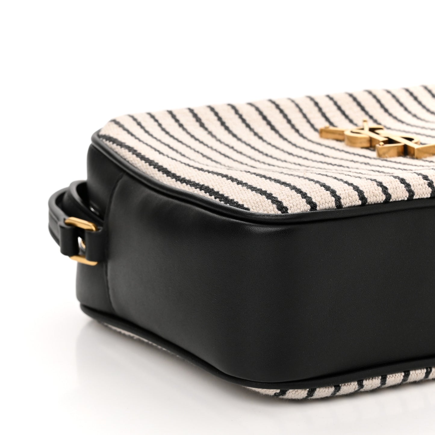 Canvas Calfskin Monogram Lou Camera Bag Black Grey Cream