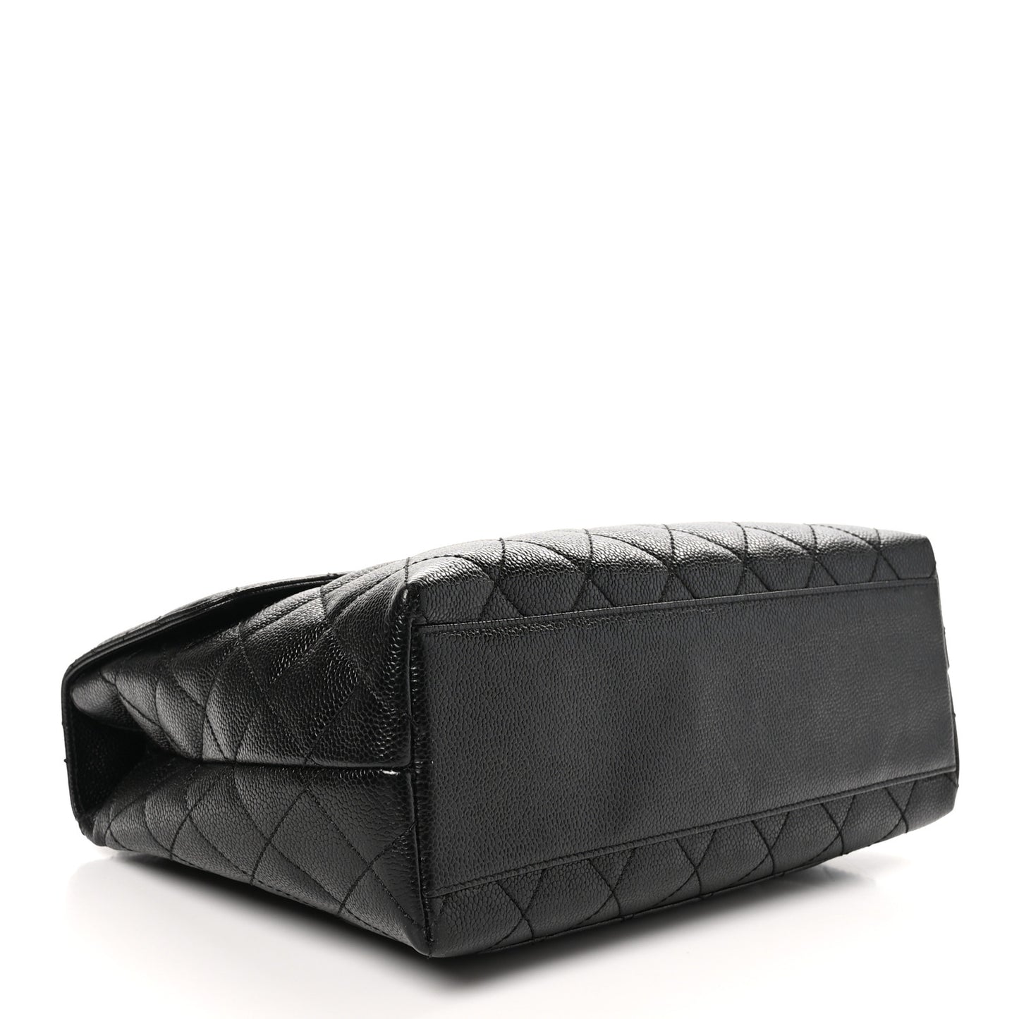 Caviar Quilted Jumbo Kelly Flap Black