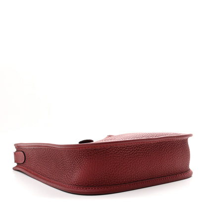 Hermes Taurillon Clemence Evelyne TPM Rouge H 3 of 10