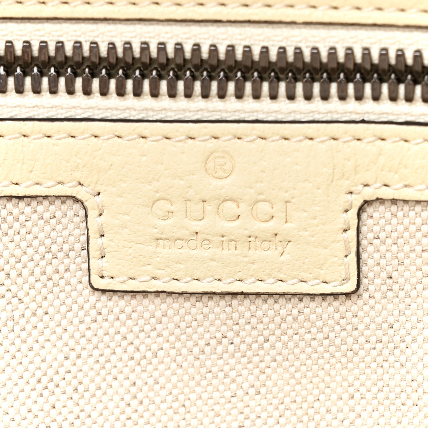 GG Supreme Monogram Textured Calfskin Web Small Ophidia Day Backpack Beige Ebony Mystic White