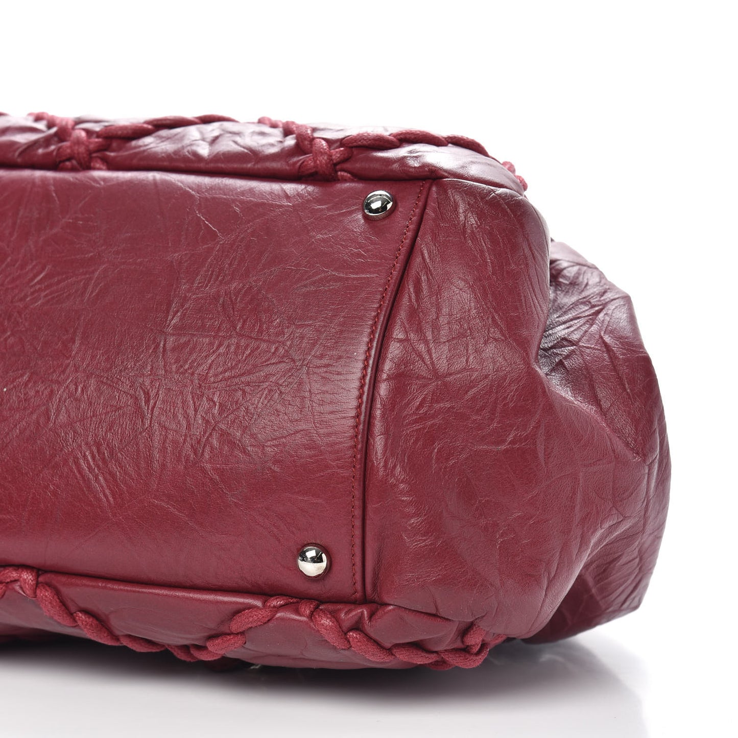 Calfskin Ultra Stitch Bowler Red