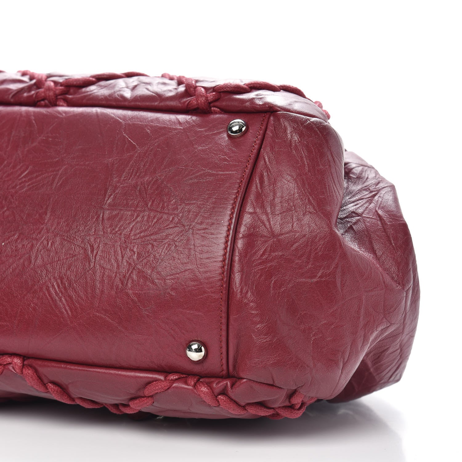 Chanel Calfskin Ultra Stitch Bowler Red 9 of 20