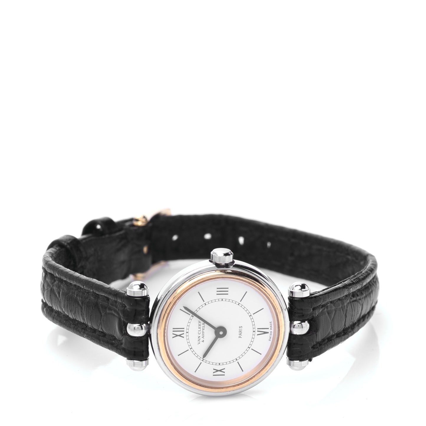 Stainless Steel 18K Yellow Gold Calfskin 21mm La Collection Quartz Watch