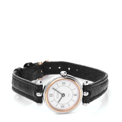 Van Cleef & Arpels Stainless Steel 18K Yellow Gold Calfskin 21mm La Collection Quartz Watch 2 of 6