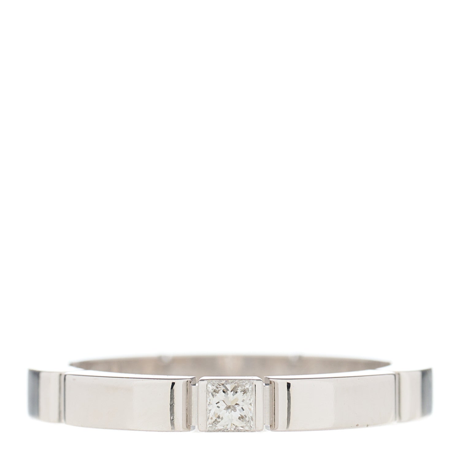 Cartier 18K White Gold Diamond 2.5mm Maillon Panthere Wedding Band Ring 49 4.75 1 of 4