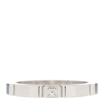 Cartier 18K White Gold Diamond 2.5mm Maillon Panthere Wedding Band Ring 49 4.75 1 of 4