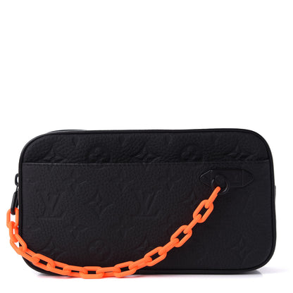 Louis Vuitton Taurillon Monogram Uniformes Solar Ray Soft Pochette Volga Belt Bag Black 1 of 9