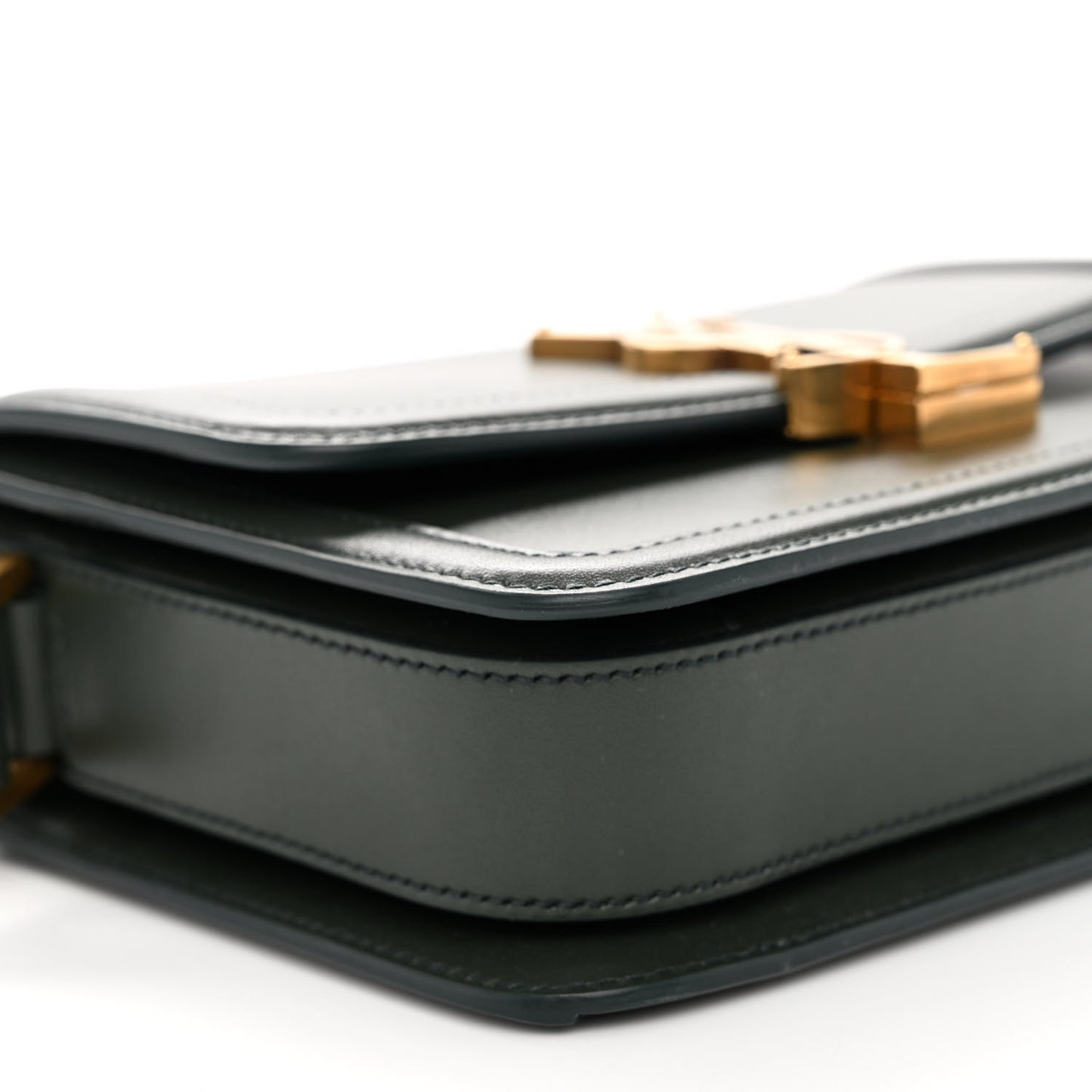 Smooth Calfskin Small Solferino Satchel Green