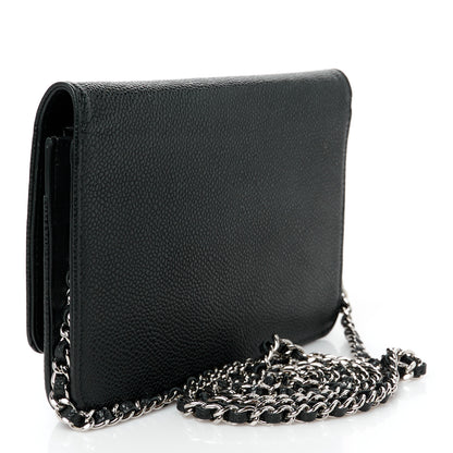Chanel Caviar Timeless CC Wallet on Chain WOC Black 3 of 11