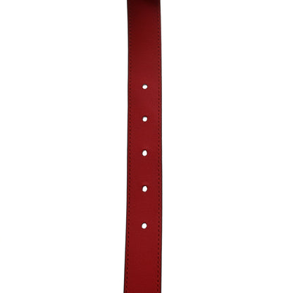 Gucci Moon Calfskin Torchon Double G 25mm Belt 90 36 Hibiscus Red 5 of 5