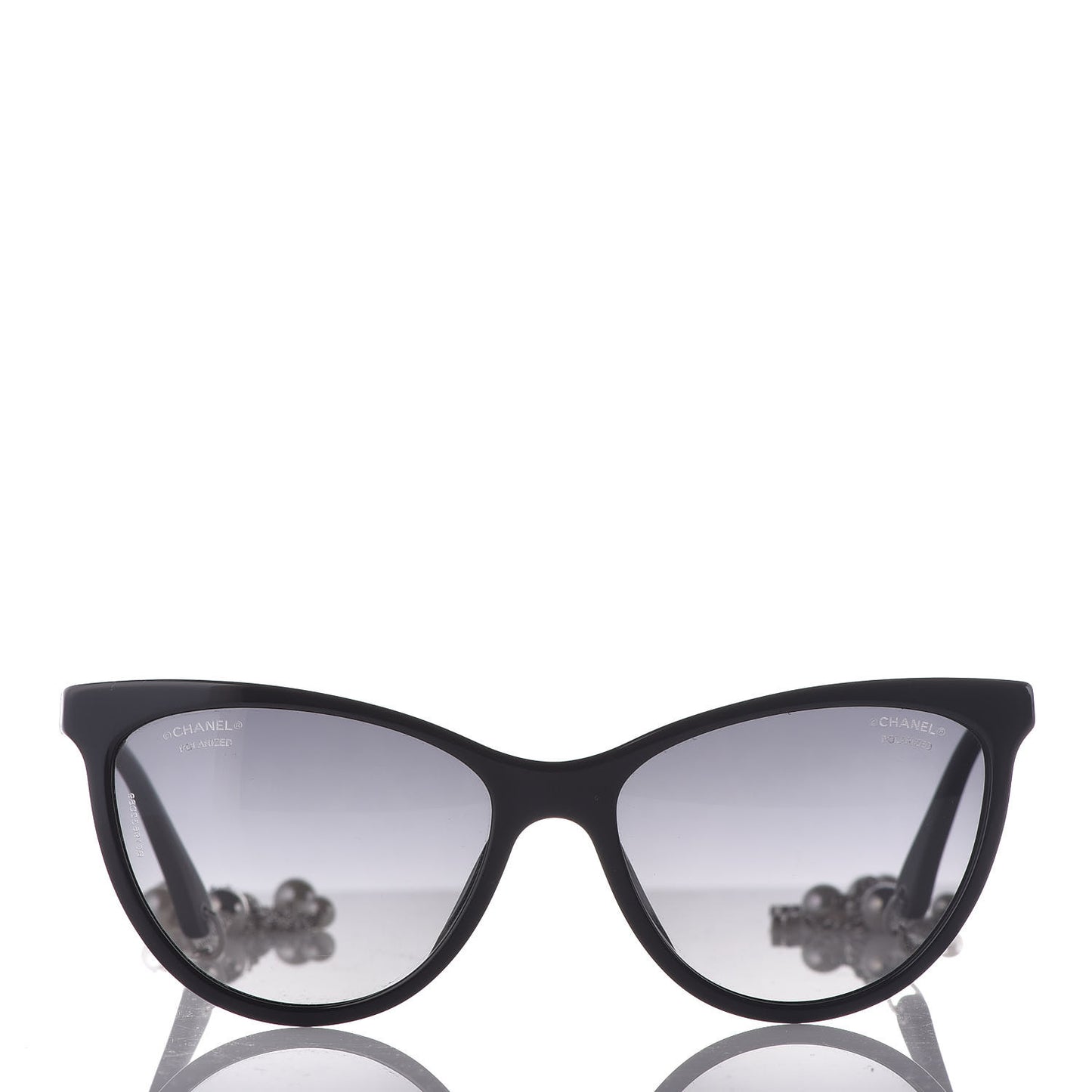 Acetate Polarized Fantasy Pearl Cat Eye Sunglasses 5341-H-A Black