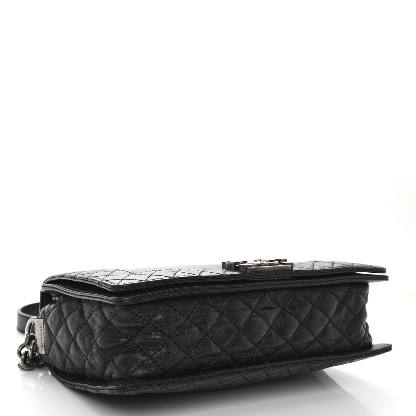 Calfskin New Medium Boy Reverso Flap Black