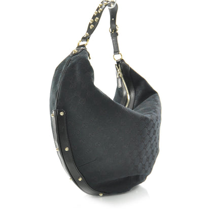 Gucci Monogram Large Studded Hobo Black 3 of 9