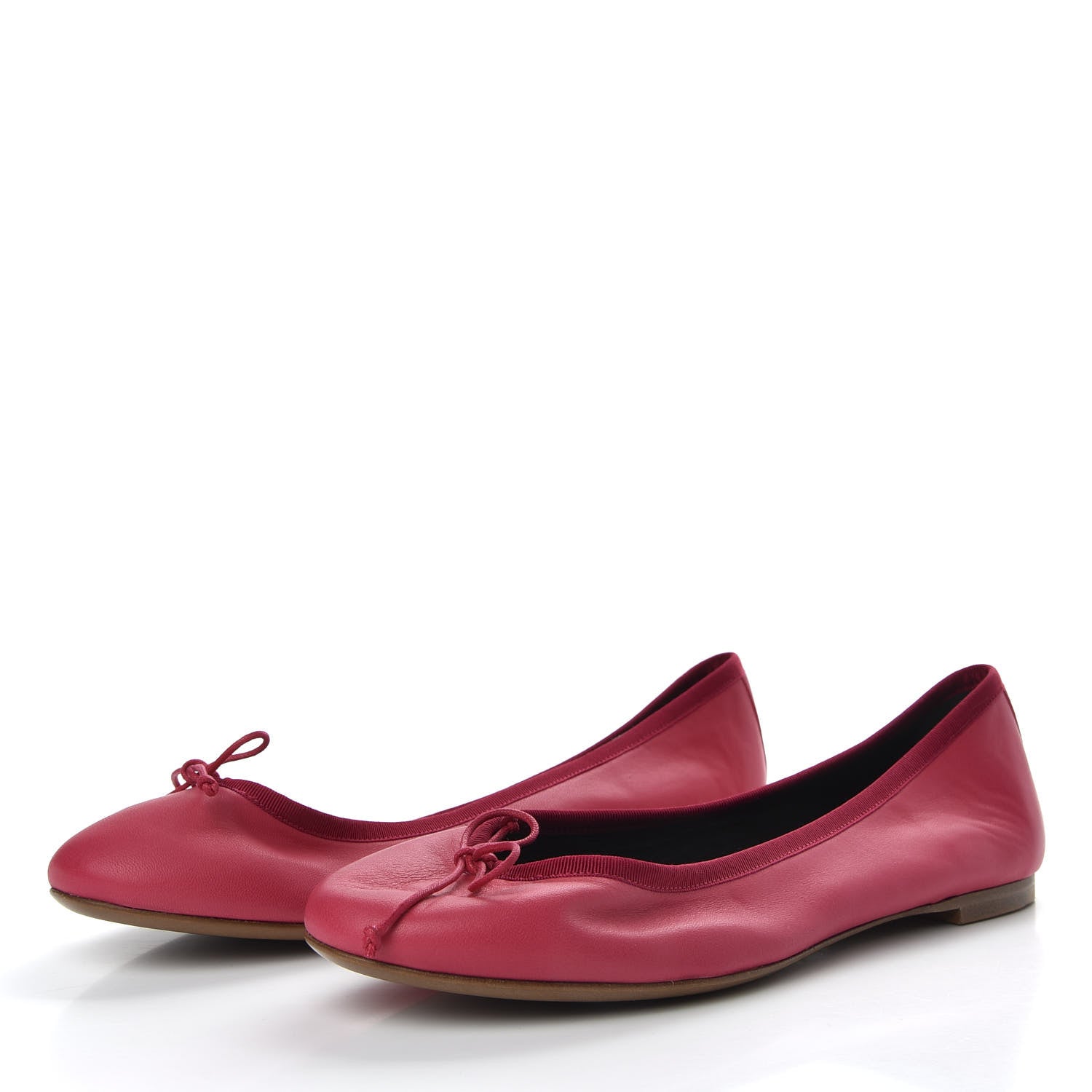 Saint Laurent Calfskin Dance Ballet Flats 37 Raspberry 3 of 8