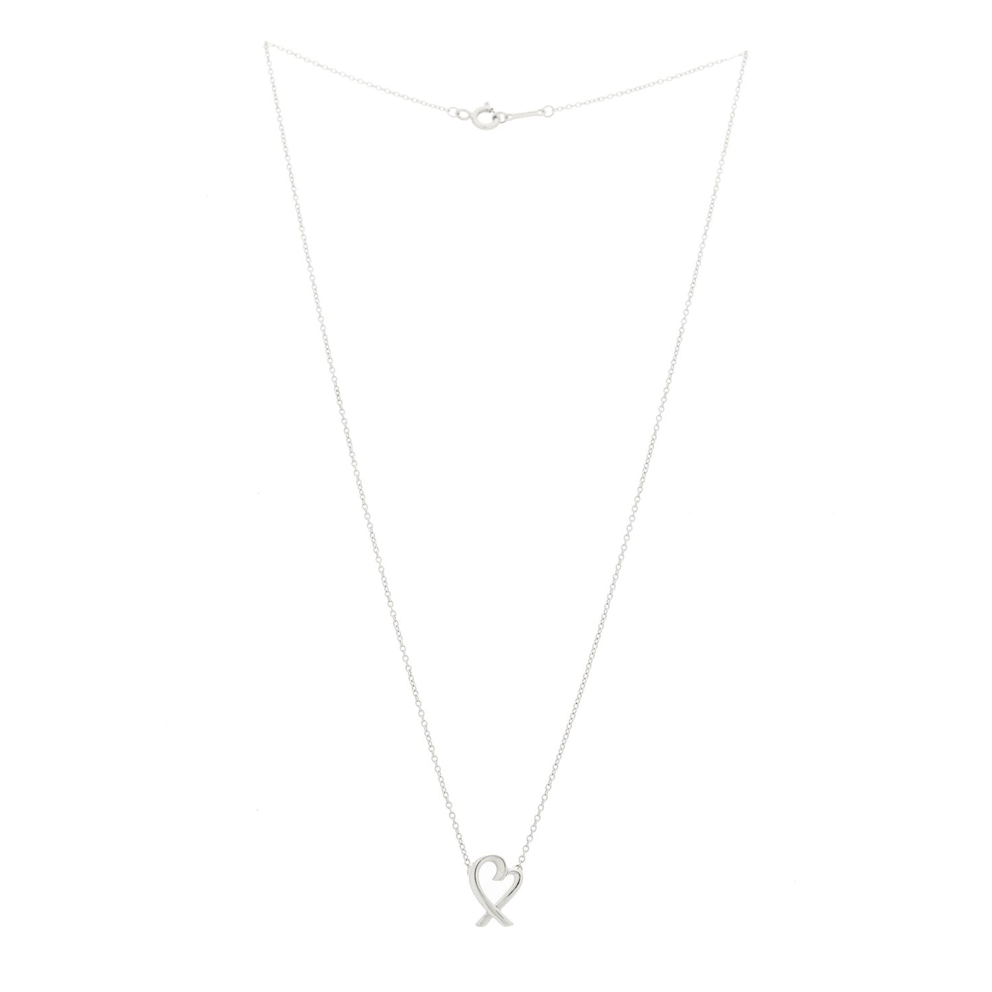 Sterling Silver Small Paloma Picasso Loving Heart Pendant Necklace