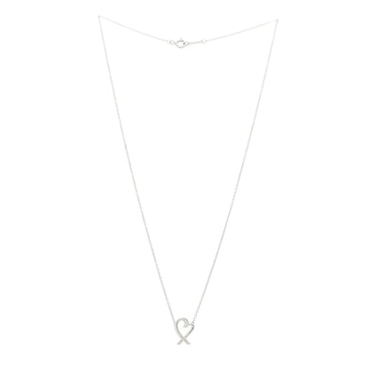 Tiffany Sterling Silver Small Paloma Picasso Loving Heart Pendant Necklace 3 of 6