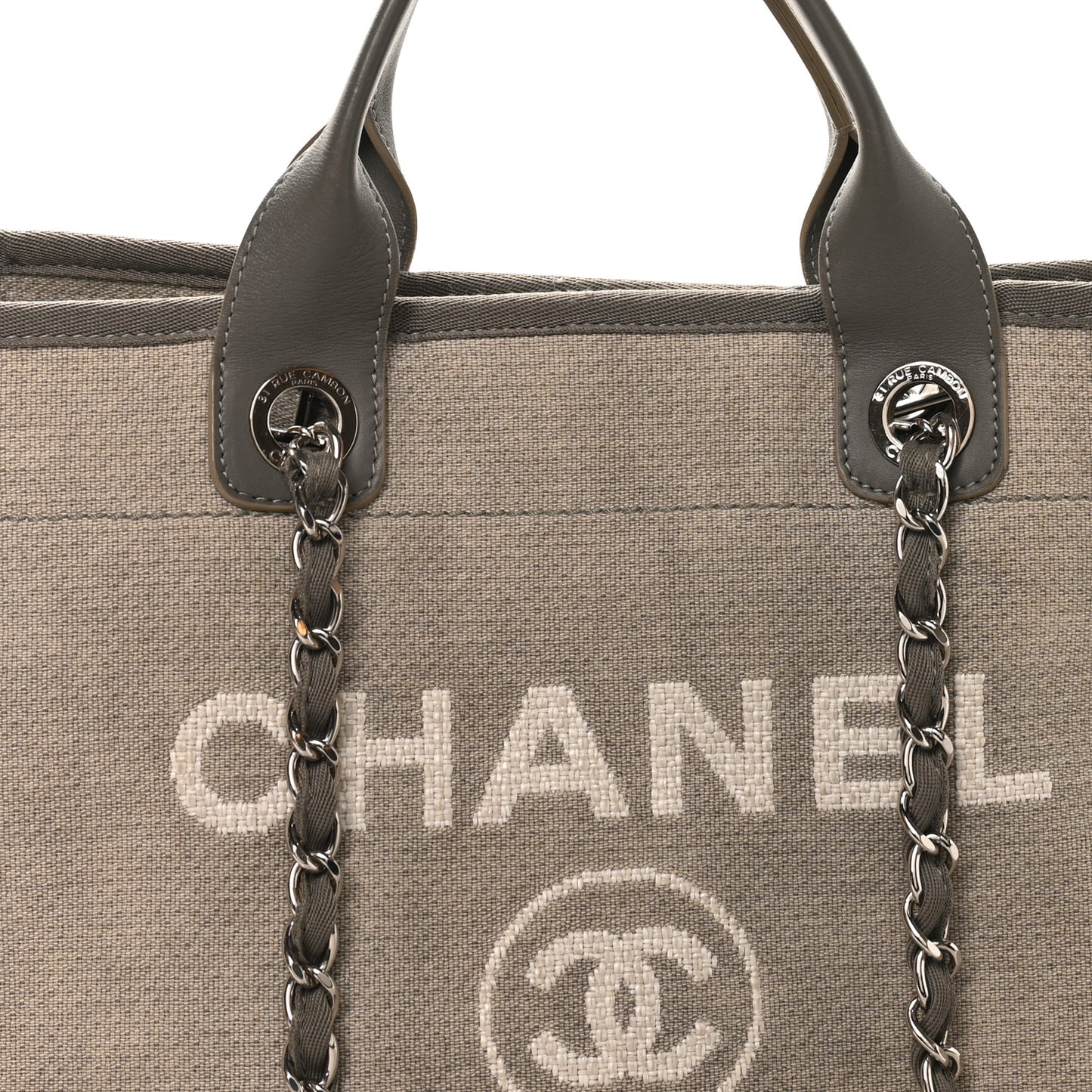 Canvas Large Deauville Tote Grey