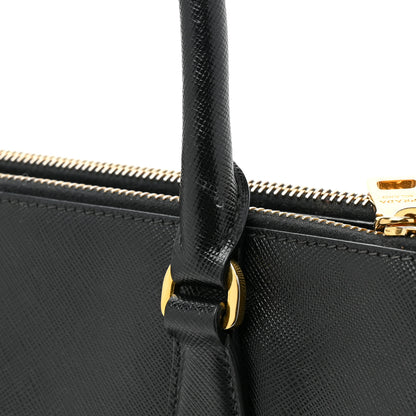 Prada Saffiano Small Galleria Double Zip Tote Black 15 of 17