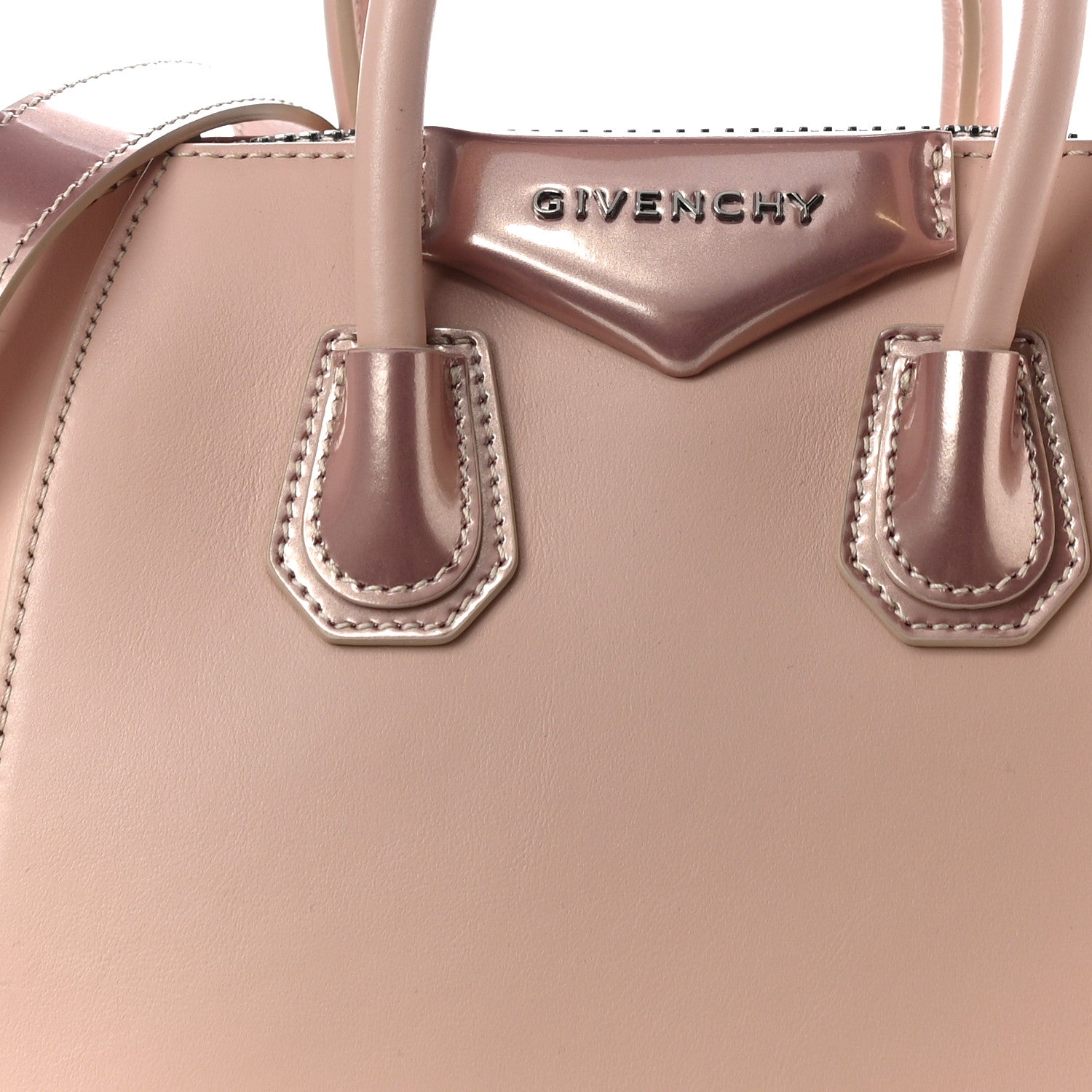 Givenchy Metallic Calfskin Mini Antigona Light Pink 7 of 9