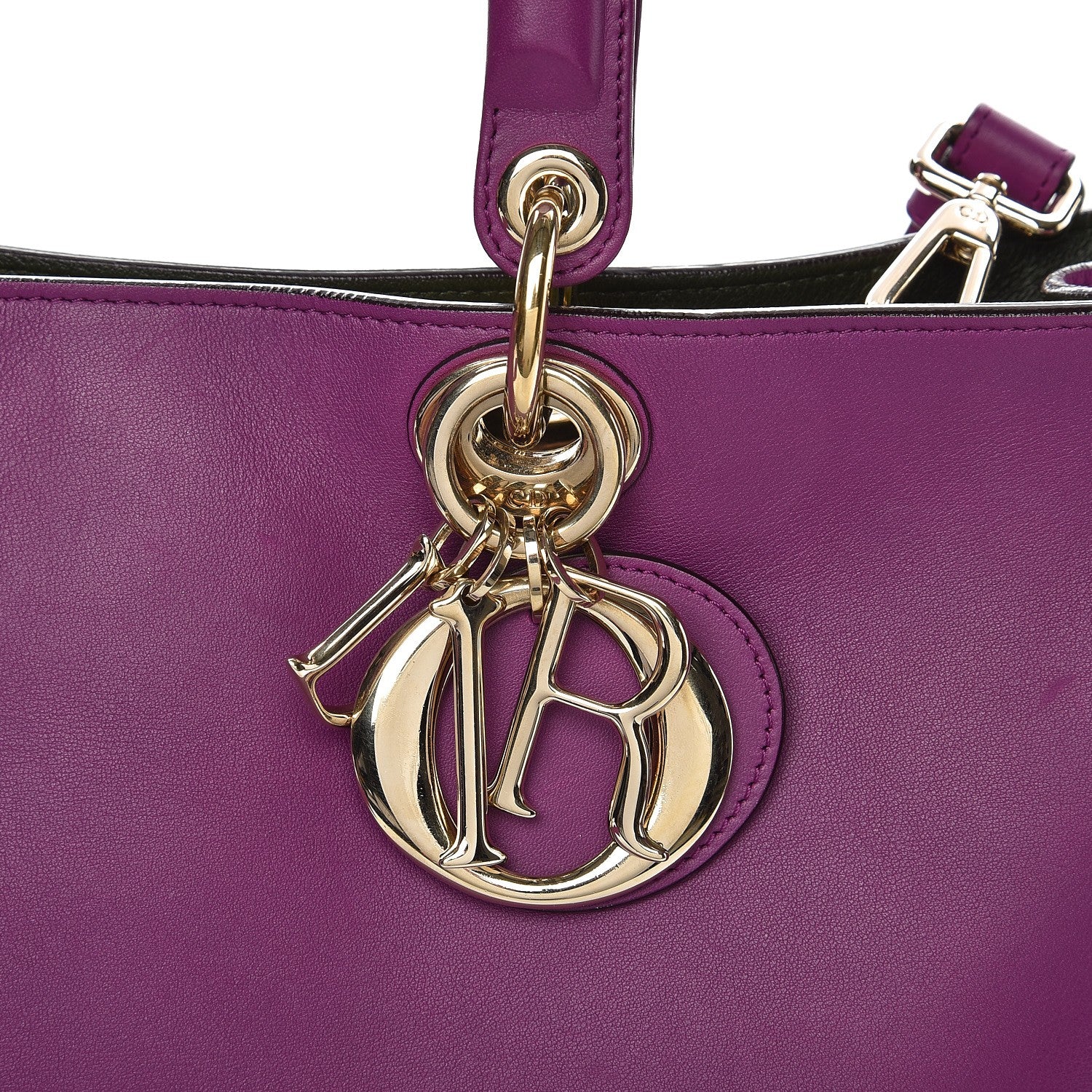 Christian Dior Calfskin Large Diorissimo Bag Purple 17 of 19