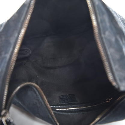 Gucci Monogram Large Horsebit Chain Hobo Black 5 of 13
