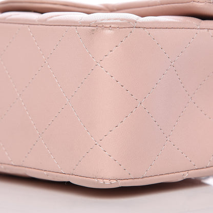 Chanel Lambskin Quilted Mini Rectangular Flap Pink 9 of 10