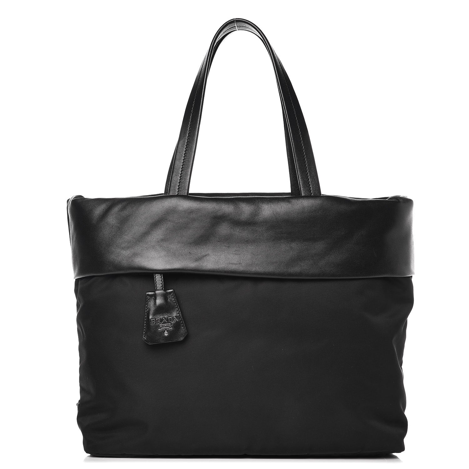 Prada Tessuto Nylon Nappa Tote Nero Black 1 of 8