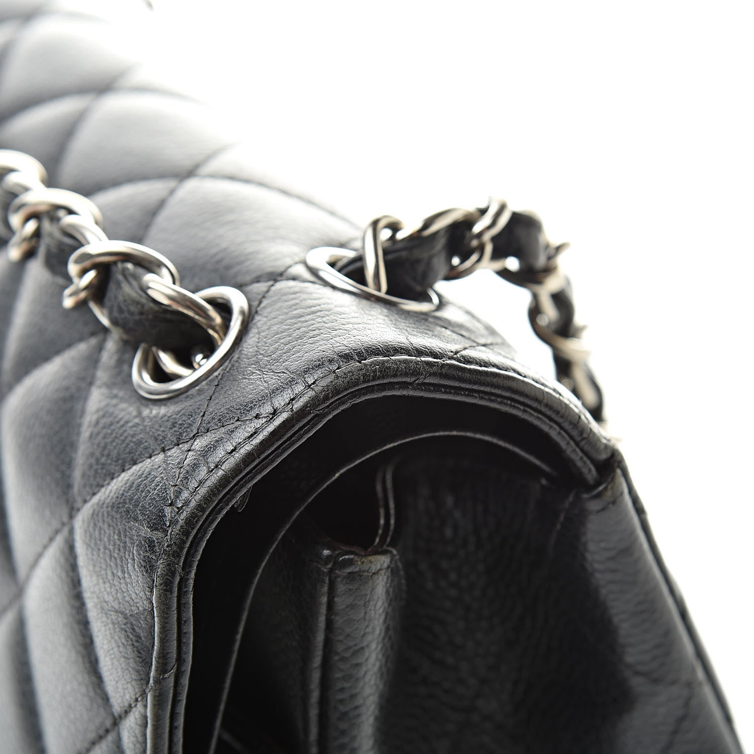 Chanel Caviar Quilted Jumbo Double Flap Black 14 of 17