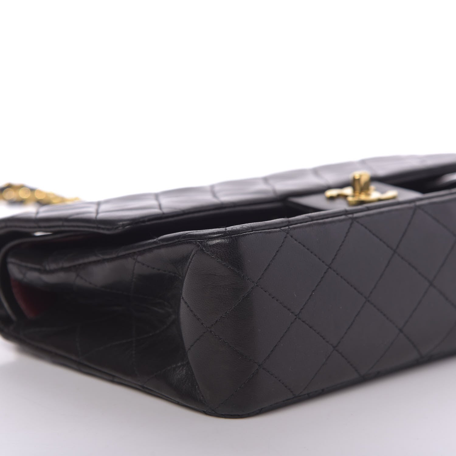 Chanel Lambskin Quilted Medium Double Flap Black 7 of 12