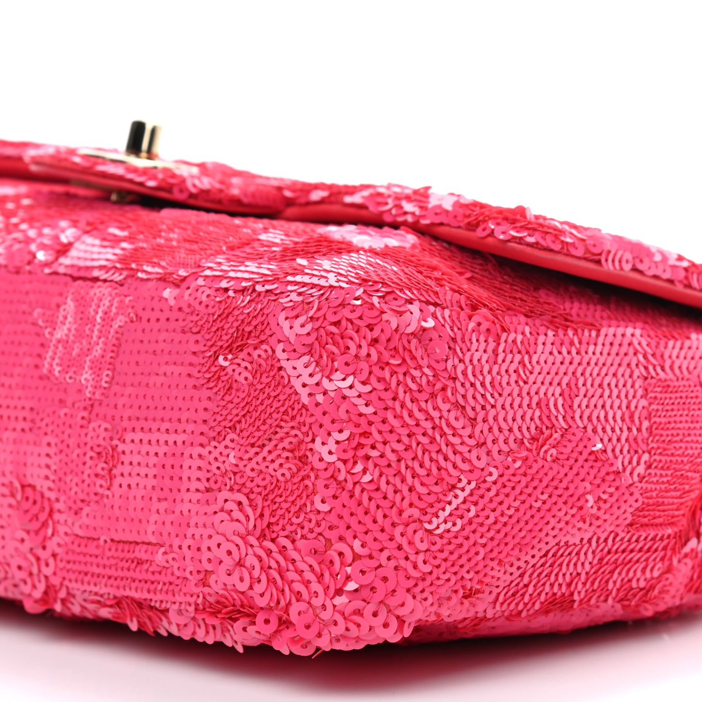 Sequin Medium Single Flap Pink